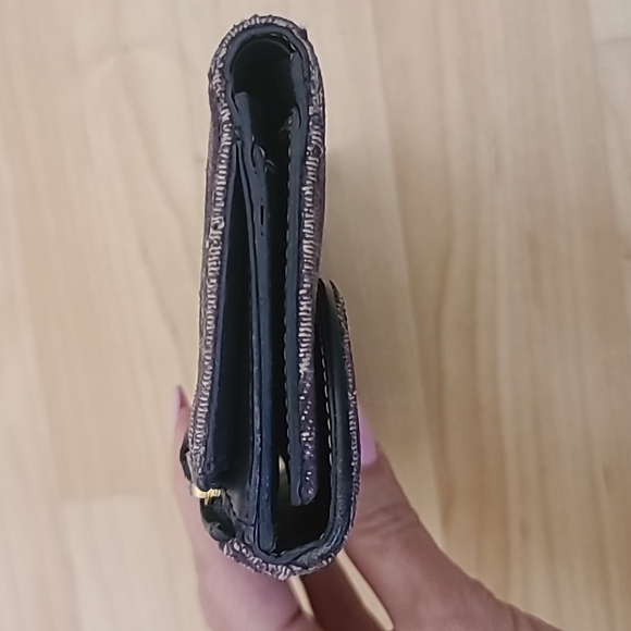 Christian Dior CD Saddle Navy Blue GHW Logo Trifold Flap Long Wallet Authentic - Picture 8 of 11